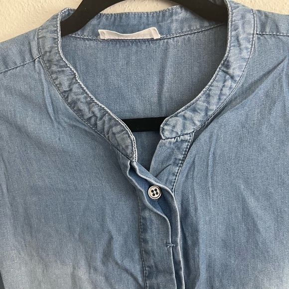 Zenana Woman Blue Chambray Sleeveless Jogger Jumpsuit, Size Small - Picture 6 of 7